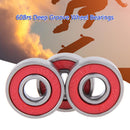 10pcs 608rs Deep Groove Wheel Bearings Skateboard Scooter Car Shafts (Red)