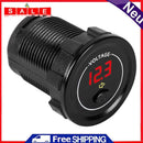 Car Boat Motorcycle LED Digital Voltmeter with On/Off Switch Low Voltage Alarm
