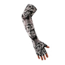 Sun Protection Half Fingers Ice Arm Sleeves Unisex Arm Cover (Camo Green) Newly