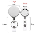Stationery Metal ID Name Card Badge Holder Key Ring Lanyards Retractable