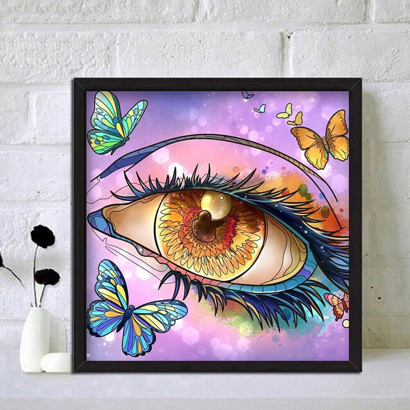 DIY Diamond Painting Full Round Drill Butterfly Eye Picture of Rhinestone