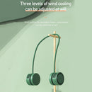 Silent Cooling Hanging Neck Fan Leafless Sport Travel Personal Fans (Green)