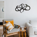 Metal Infinity Heart Art Love Wall Sign Decor for Living Room (DoubleHeart)