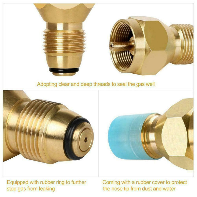 Propane Refill Adapter Lp Gas 1 Lb Cylinder Tank Coupler Brass Bottle C8A1