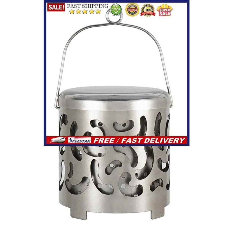 Camping Mini Heater Warming Stove Cover Portable Stainless Steel Heating Co