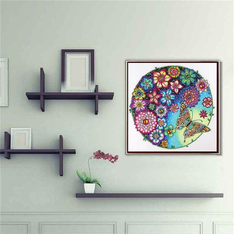 5D DIY Special Shaped Diamond Painting Flower Butterfly Embroidery Craft Kits