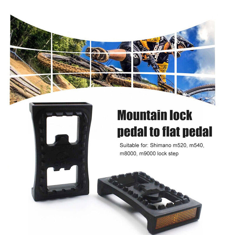 Bicycle Locking Pedal Cleats Flat Adapter Flat Plate Conversion for M520