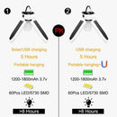 Solar Powered LED Bulb Light USB Rechargeable Portable Tent Outdoor lamp B8Y5