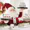 Christmas Treats Holder - Candy Service Plate & Xmas Snowman Statue Figurin