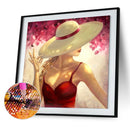 5D DIY Full Round Diamond Painting Modern Girl Mosaic Picture Kit Wall Art Craft
