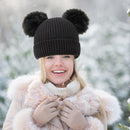 Winter Beanie Hat Knitted Chunky Slouchy Ski Cap Ear Warmer for Women Children