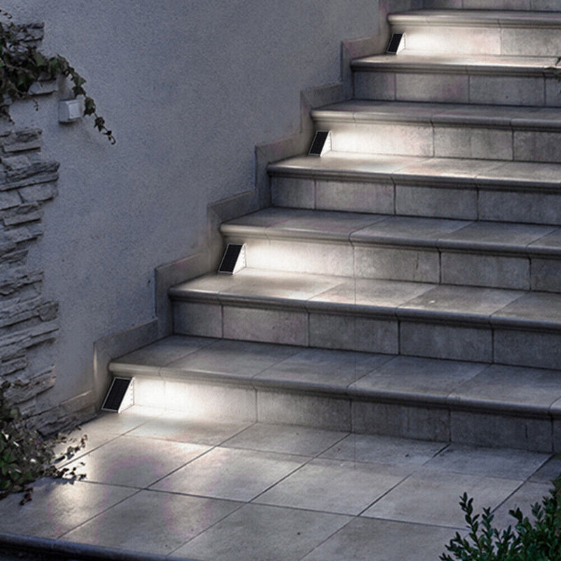 #A 2pcs LED Solar Stair Light Anti-theft White/warm White/rgb Color for Garden