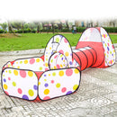 3 in 1 Kids Play Tent Tunnel Ball Pit Set Pop Up Tent Baby Toddlers Playhouse