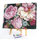 Peonies in Bloom Oil Paint By Numbers DIY Handpainted on Canvas Home Decora