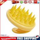 Silicone Head Body Massage Brush Hair Washing Clean Comb Hair Care (Yellow)