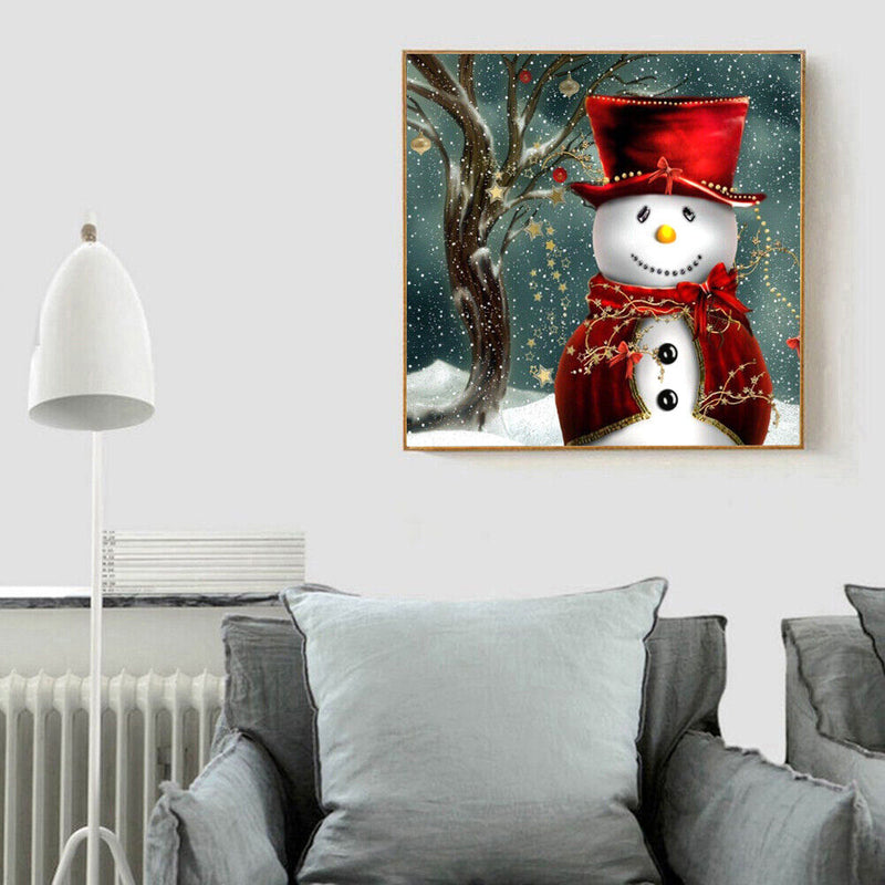Diamond Painting 5D DIY Christmas Snowman Embroidery Craft Needlework Wall Decor