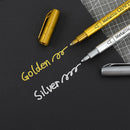 12pcs DIY Metallic Craftwork Pen Waterproof Kid Stationery (6Gold+6Silver) Newly