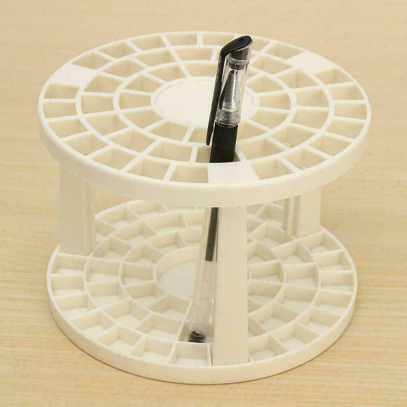 Art Supplies Multi Bin Paint Brush Pen Holder Round J4G8 PlasticL Drawing A9U5