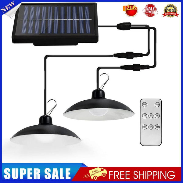 Solar LED Pendant Lights Outdoor Garden Wall Chandelier (Double Head White)
