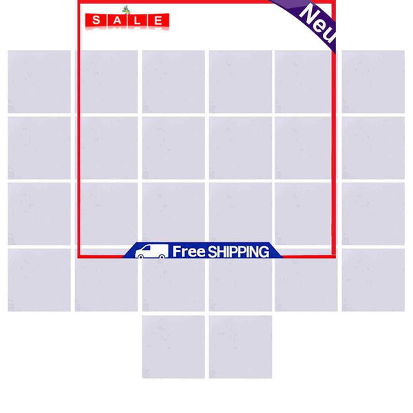 6"" Mirror Tiles 32 Pack Mirror Sheets Non Glass Mirror Tiles Self Adhesive