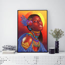 5D DIY Special Shaped Diamond Painting Girl Embroidery Kits Living Room Dec
