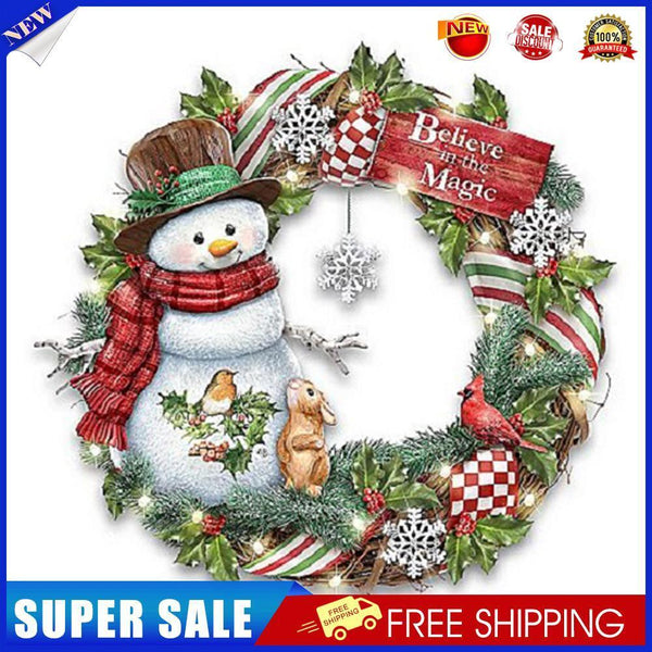 Snowman and Flowers Frameless Oil Paint by Numbers Hand Painted Art (S296)