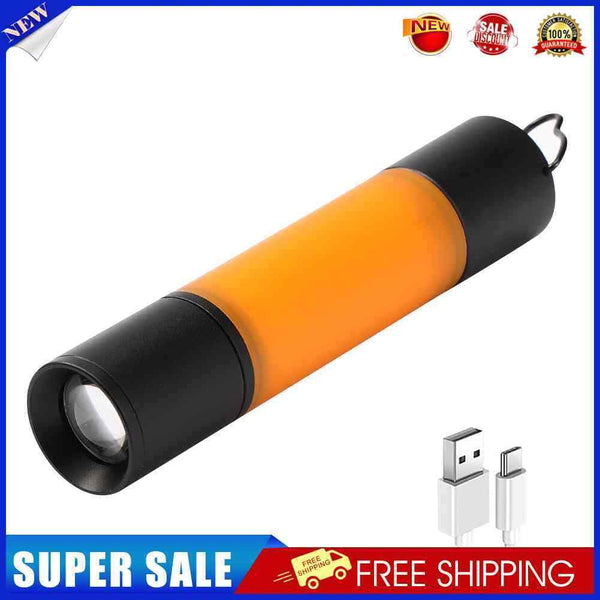 Multifunctional LED Flashlight USB Rechargeable for Hiking Fishing Emergenc