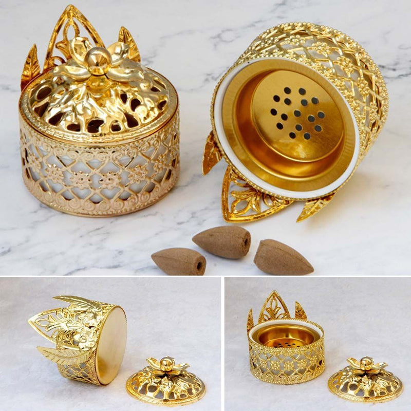 Aromatherapy Furnace Censer Holder Metal Incense Burner Tower Incense Burners