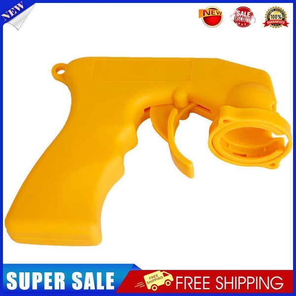 Paint Care Aerosol Spray Gun Handle with Full Grip Trigger Locking(Yellow)