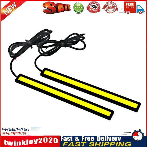 2pcs Waterproof 12V LED COB Car Auto DRL Driving Daytime Running Lamp Fog Newly