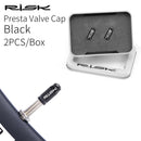 RISK MTB Road Bike Valve Caps Set Dustproof Tire Valve Cover (Black FV)