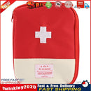 Portable First Aid Emergency Medicine Storage Kit Bag Pill Organizer (Red) Newly