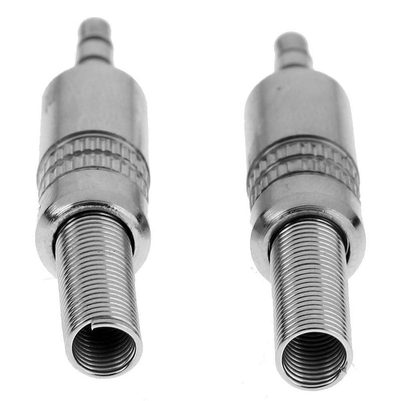 2pcs 3.5mm 1/8in Stereo Male Audio TRS Plated Jack Plug Adapter Connectors Newly