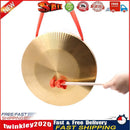 15.5cm Hand Gong Brass Copper Cymbals with Wooden Stick Musical Percussion Newly