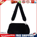 Portable Plush Shoulder Handbag Women Animal Print Underarm Bag Purse (1)