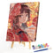 Hand Painted Oil Anime Girl Drawing DIY Canvas Paint By Numbers Wall Decor Kit