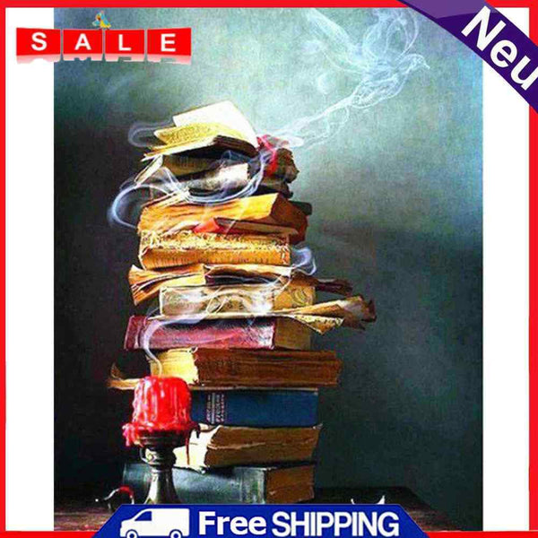 Book Oil Paint By Numbers Kit DIY Acrylic Painting on Canvas Wall Art Picture