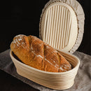 Oval/Round Rattan Proving Bannetons Bread Proofing Basket Set Bread Baking Mold^