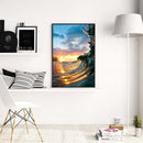 Rhinestone Picture Colorful Wave 5D DIY Full Round Drill Diamond Painting Art