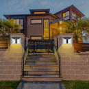 Warm White 4 LED Solar Lights Waterproof Wall Stair Lamp for Security