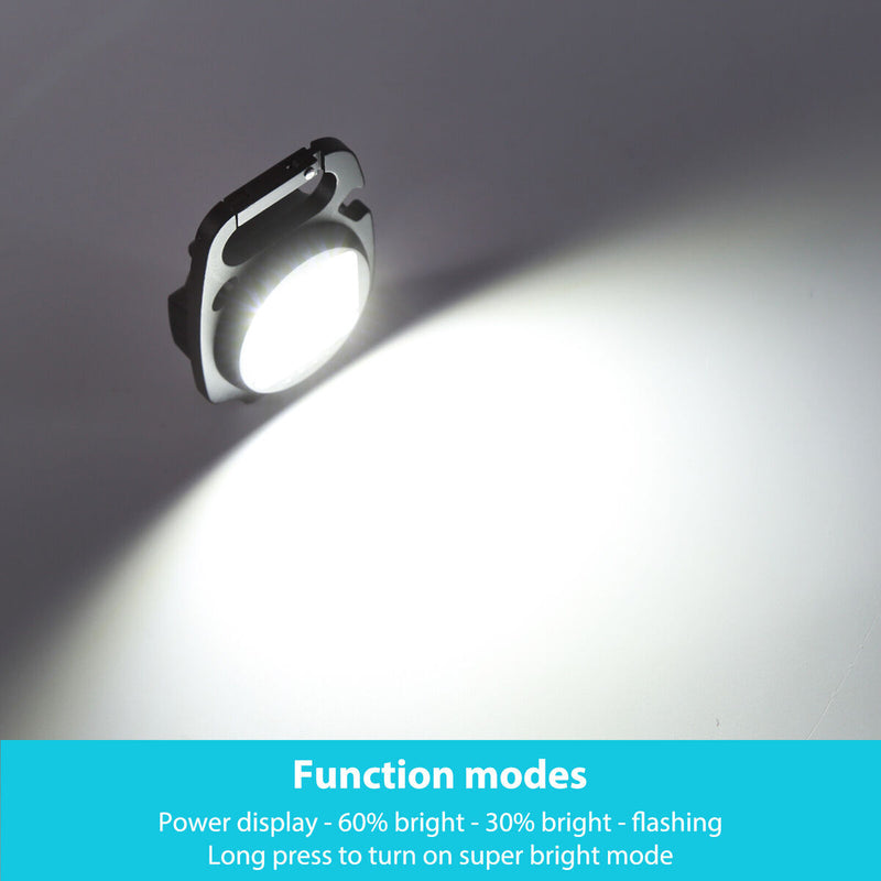 Keychain Flashlights COB LED 500 Lumens Pocket Work Lights with Bottle Open