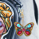6pcs DIY Butterfly Full Drill Special Shaped Diamond Painting Keychains Pendant