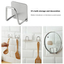 2PCS Stainless Sponge Drain Rack Self-adhesive Dishcloth Organizer Hook