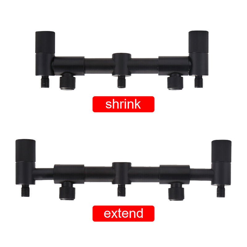 Fishing Rod Bite Alarms Holder Carp Fish Pole Buzz Bar Stand (2 Heads) Newly