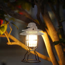 Retro LED Camping Lamp Outdoor Hanging Lantern Waterproof 2 Mode Nightlight