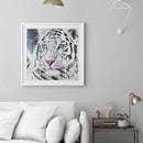 Tiger 5D DIY Partial Drill Round Diamond Painting Animal Picture Mosaic Art