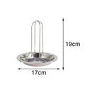 Roast Chicken Holder Steel Upright Roaster Rack BBQ Grilled Stand Pan O9M5