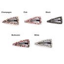 Rhinestone Geometric Barrette Crystal Hair Clips Hairgrip Triangle Hairpins