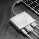 3 in 1 Type-C to HDMI-compatible USB 3.0 USB-C Adapter for Macbook Chromebook