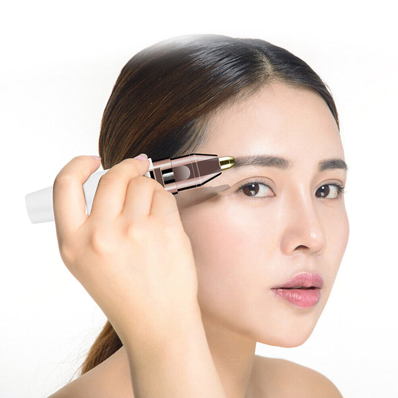 2 in 1 Women Electric Facial Hair Remover Eyebrow Shaver Trimmer Epilator